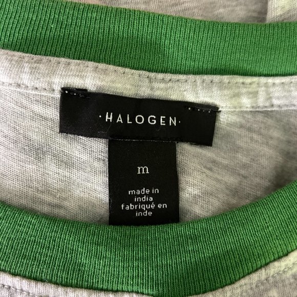 NWT HALOGEN Grey All Luck Clover Tee (M) - Picture 6 of 8